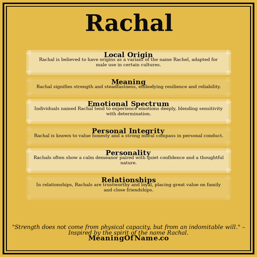 Rachal name meaning poster