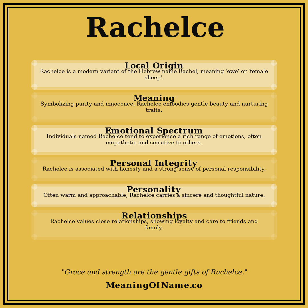 Rachelce name meaning poster