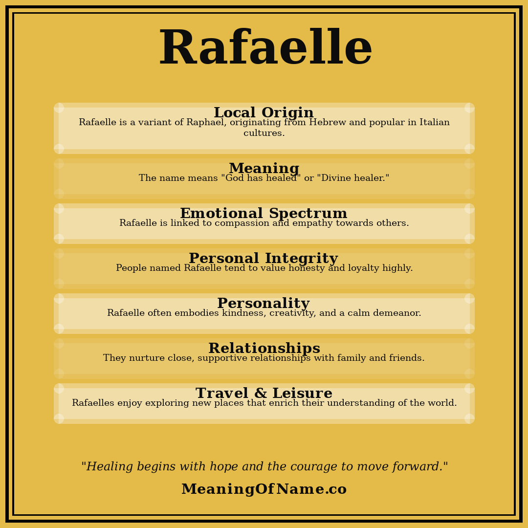 Rafaelle name meaning poster