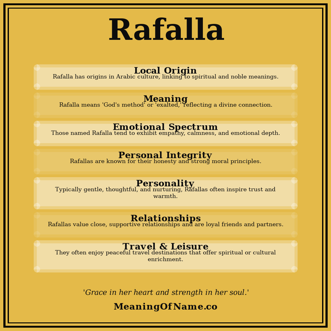 Rafalla name meaning poster