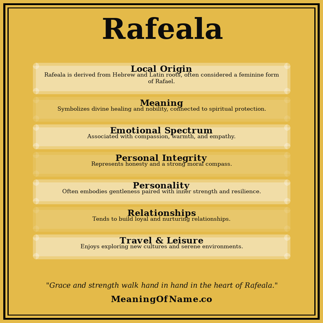 Rafeala name meaning poster