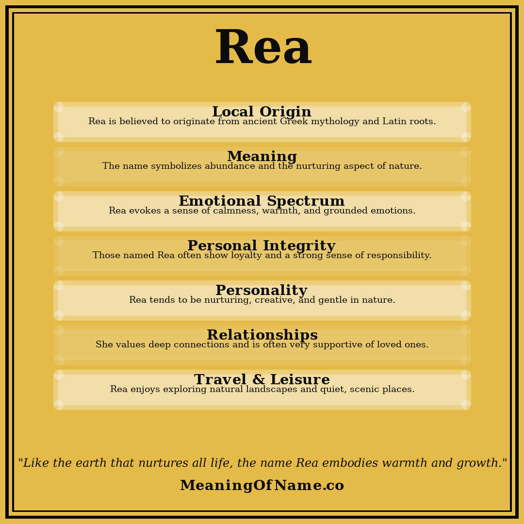 Rea name meaning poster