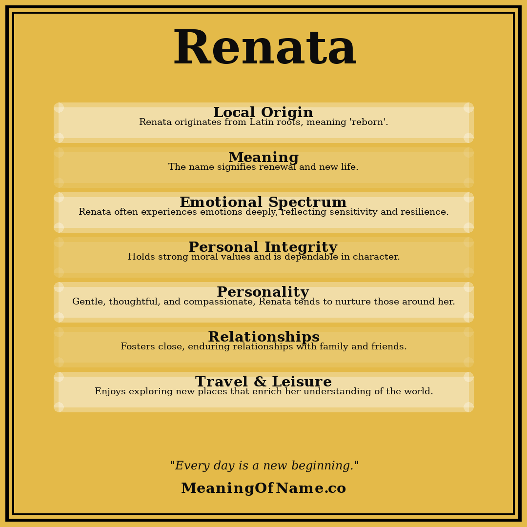 Renata name meaning poster