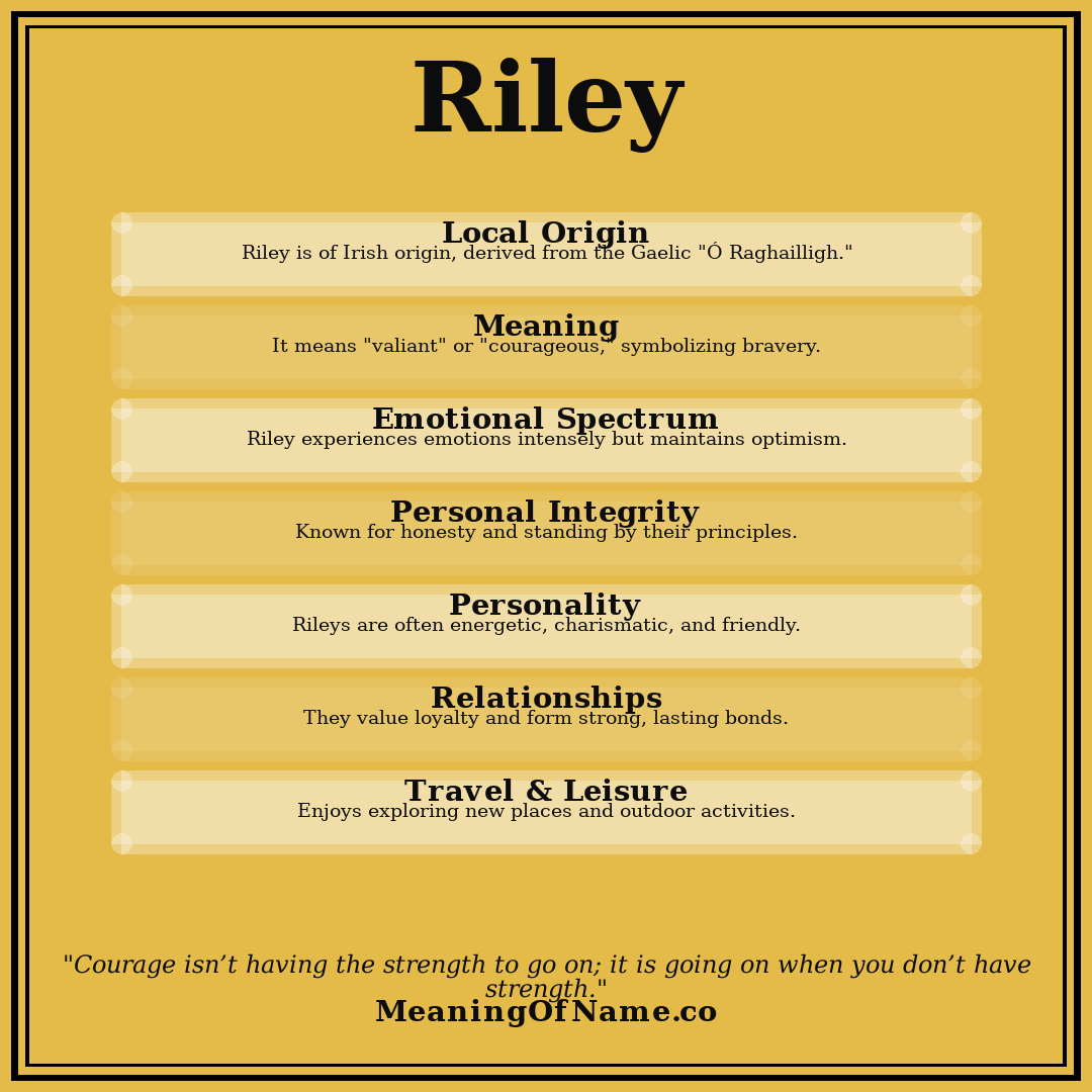 Riley name meaning poster