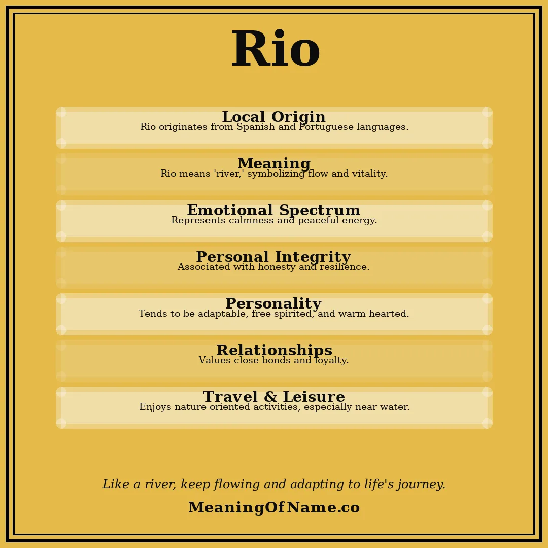 Rio name meaning poster