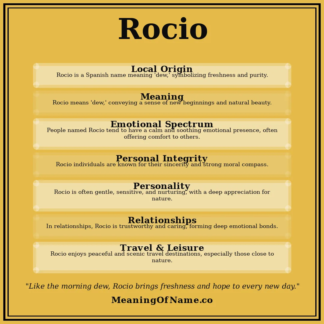 Rocio name meaning poster