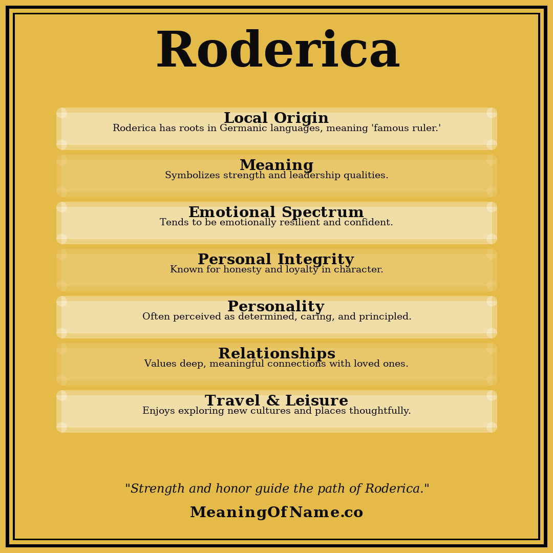 Roderica name meaning poster