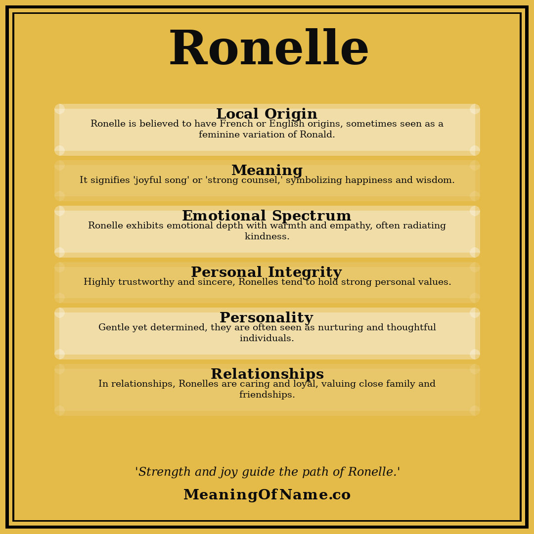 Ronelle name meaning poster