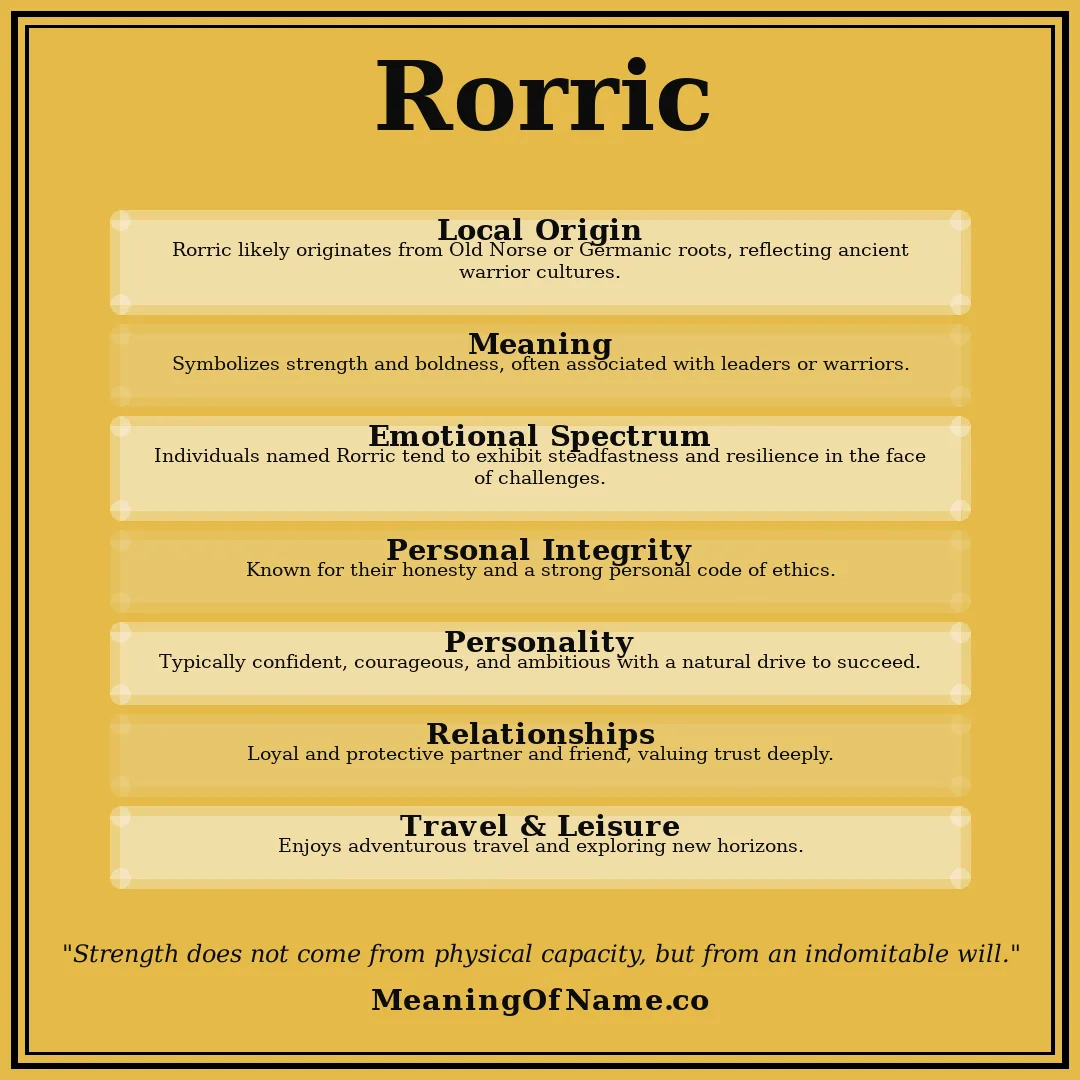 Rorric name meaning poster
