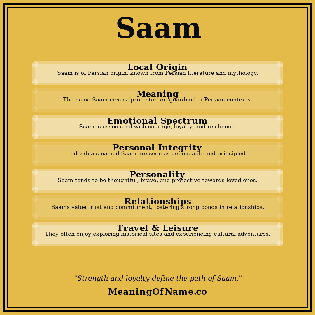Saam name meaning poster