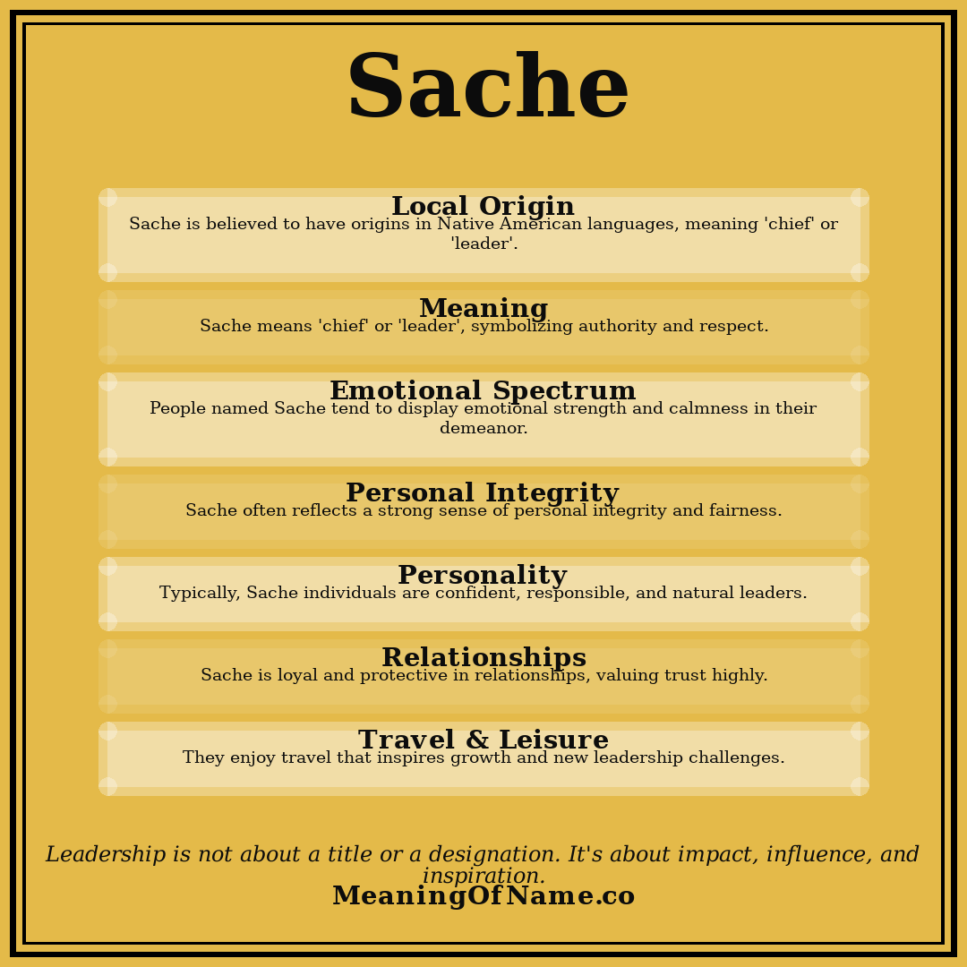 Sache name meaning poster