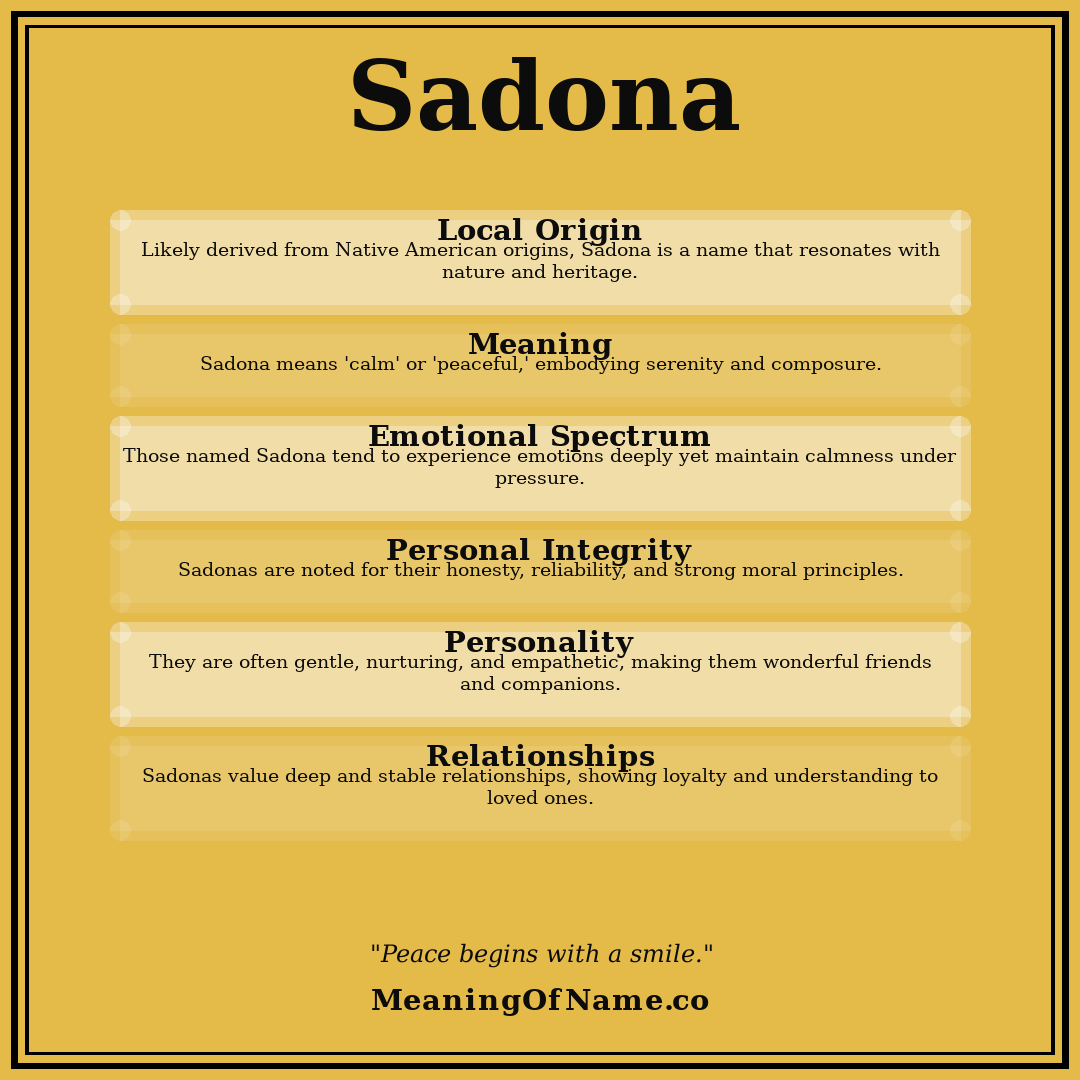 Sadona name meaning poster