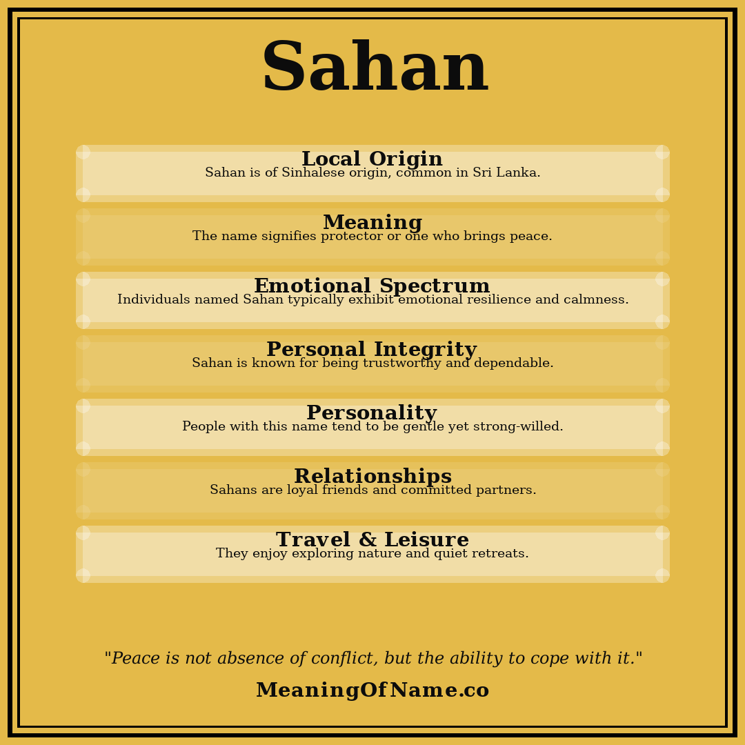 Sahan name meaning poster