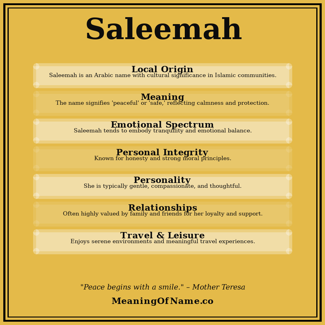 Saleemah name meaning poster