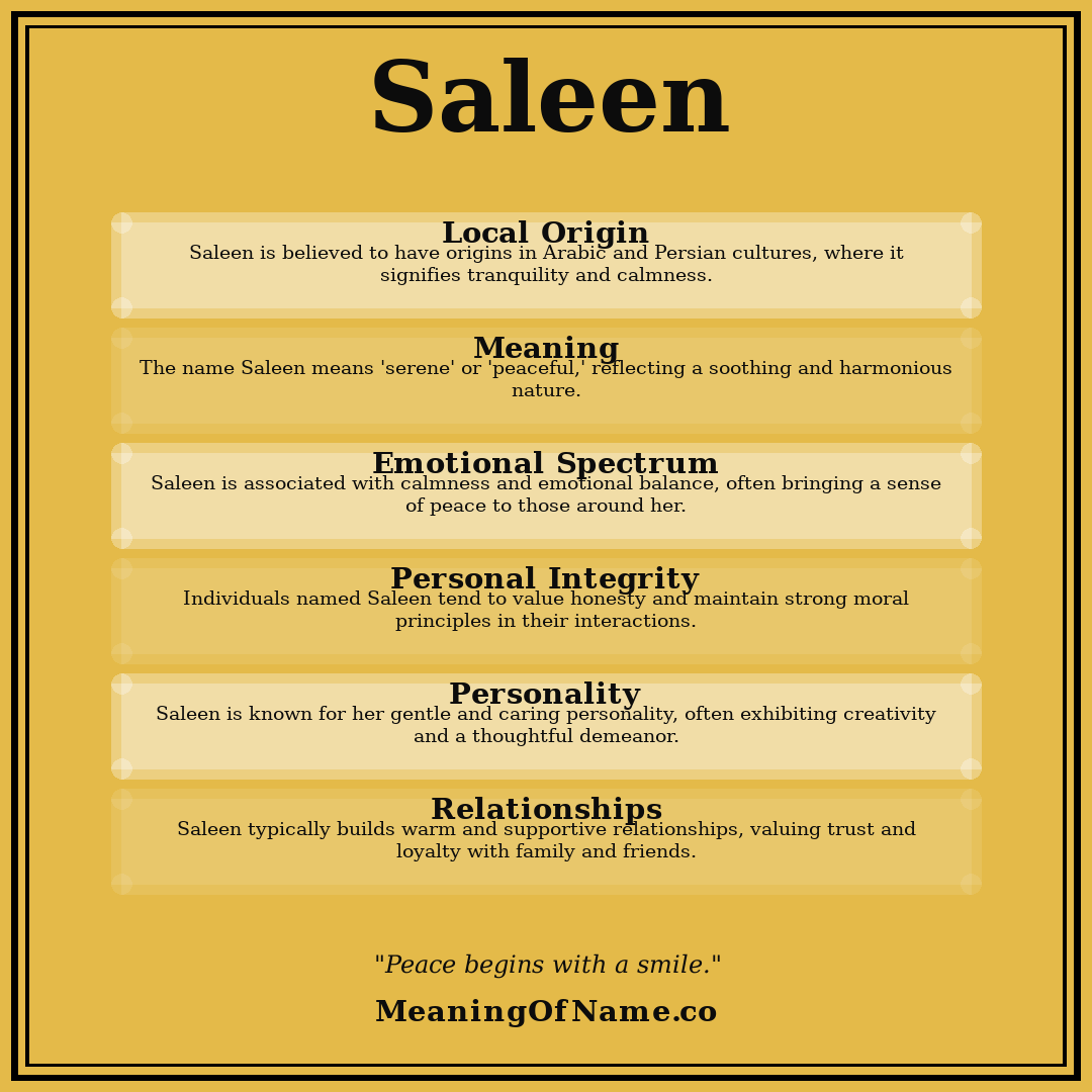 Saleen name meaning poster
