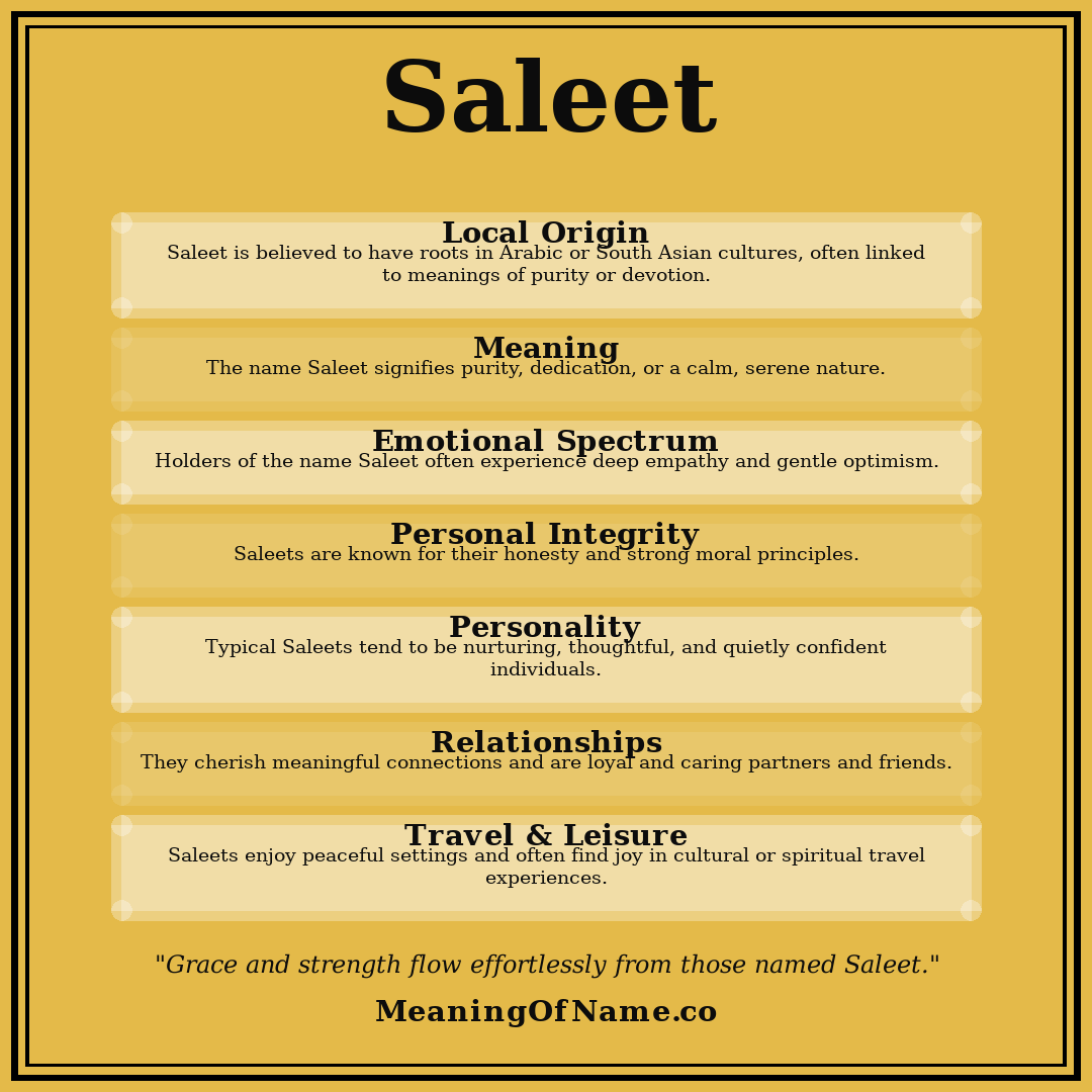 Saleet name meaning poster