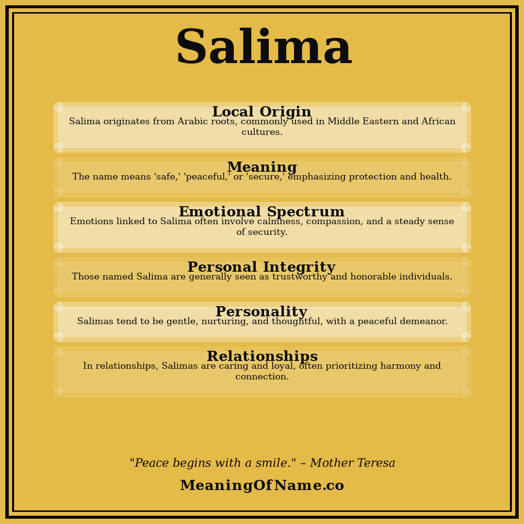 Salima name meaning poster