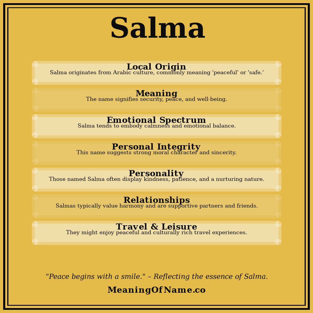 Salma name meaning poster