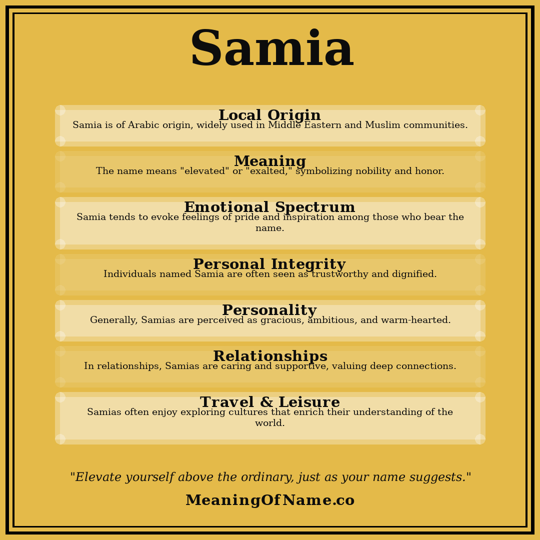 Samia name meaning poster