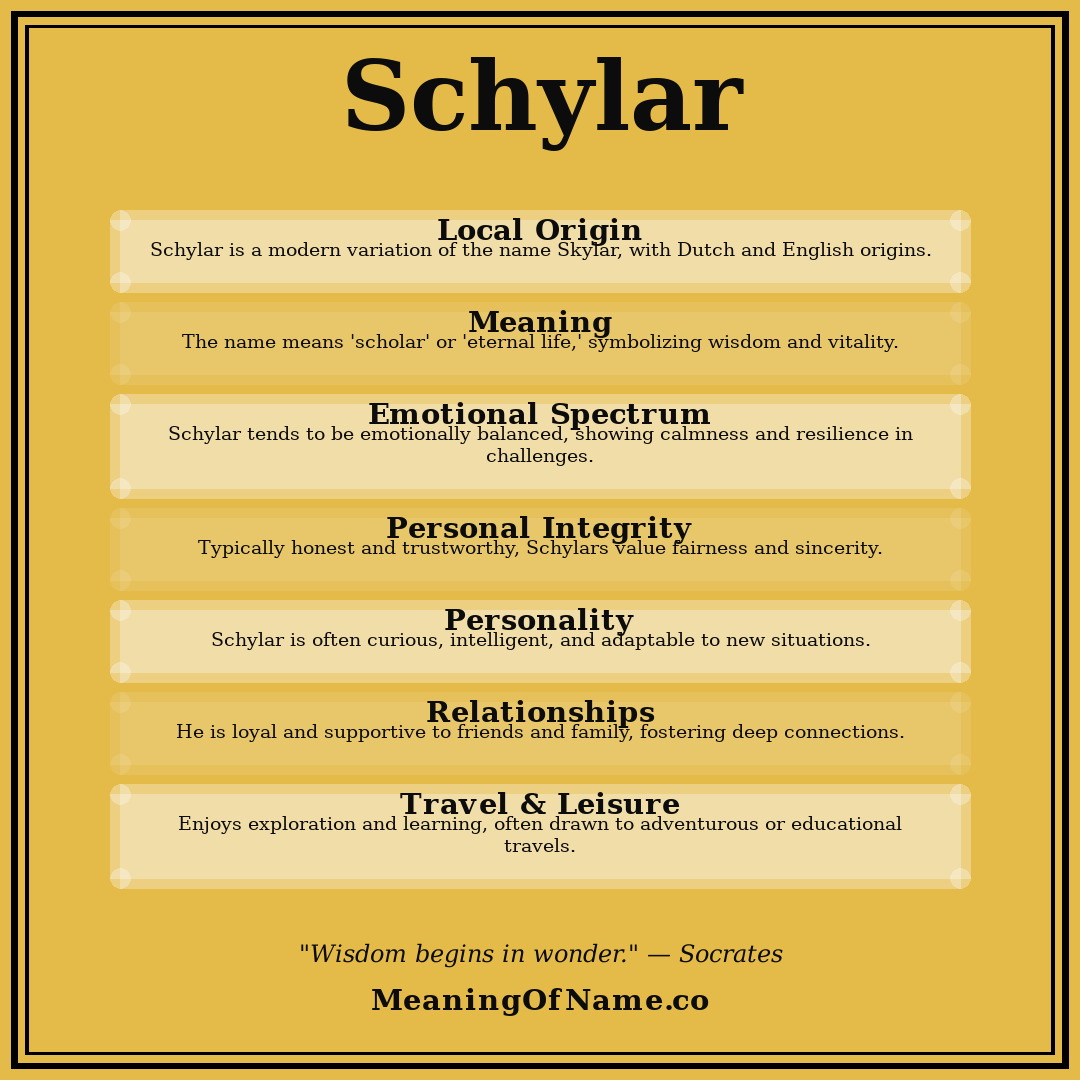 Schylar name meaning poster