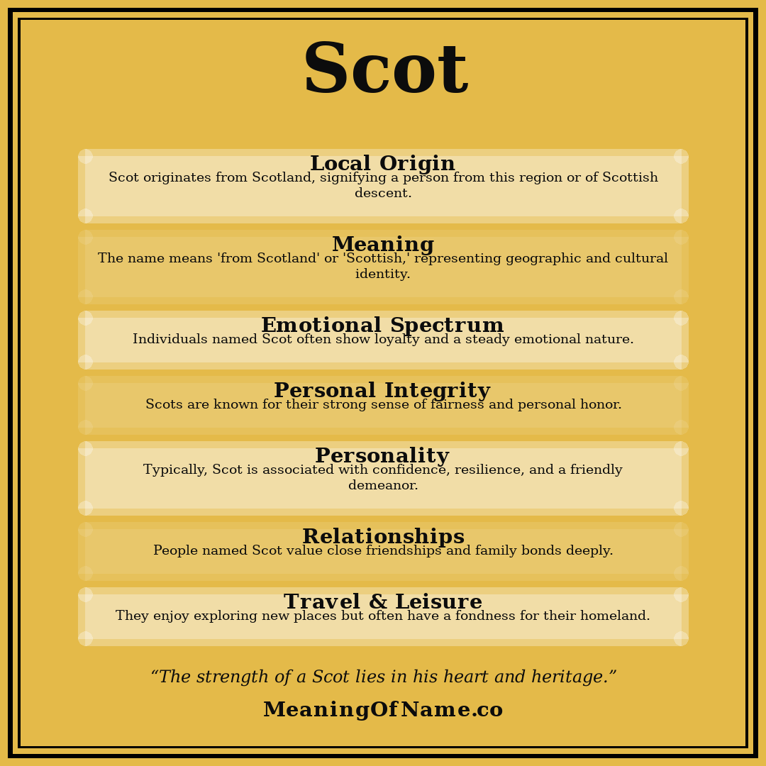 Scot name meaning poster