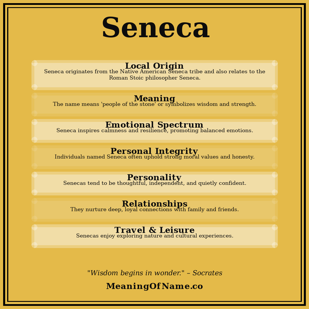 Seneca name meaning poster