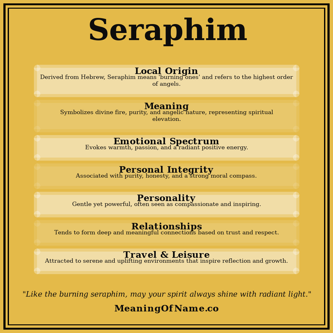 Seraphim name meaning poster