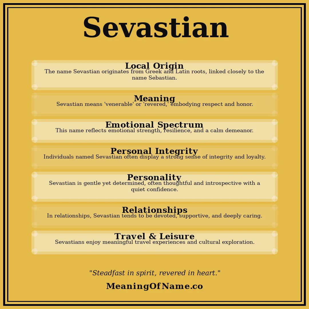 Sevastian name meaning poster