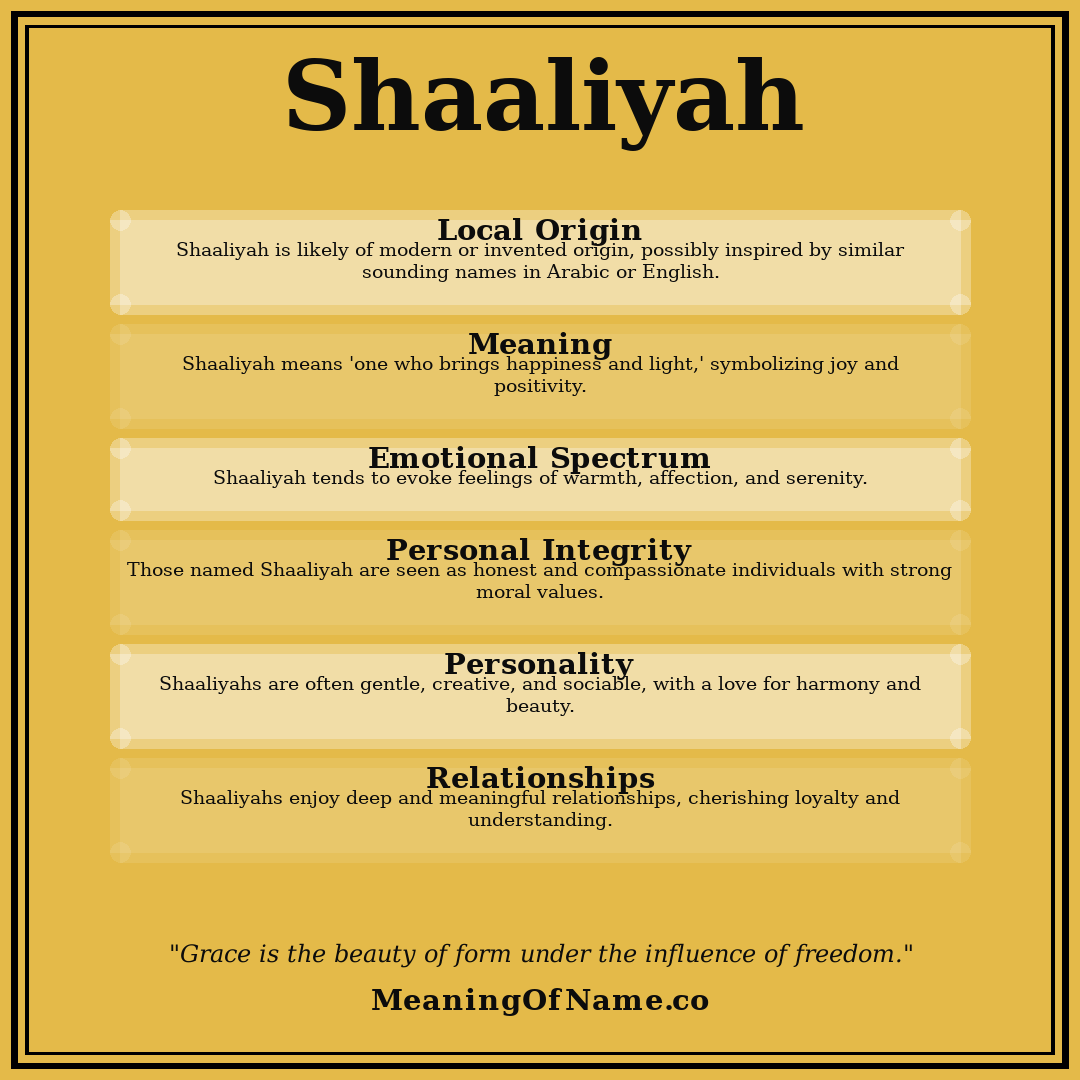 Shaaliyah name meaning poster