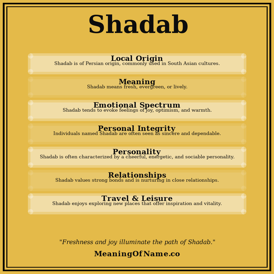 Shadab name meaning poster