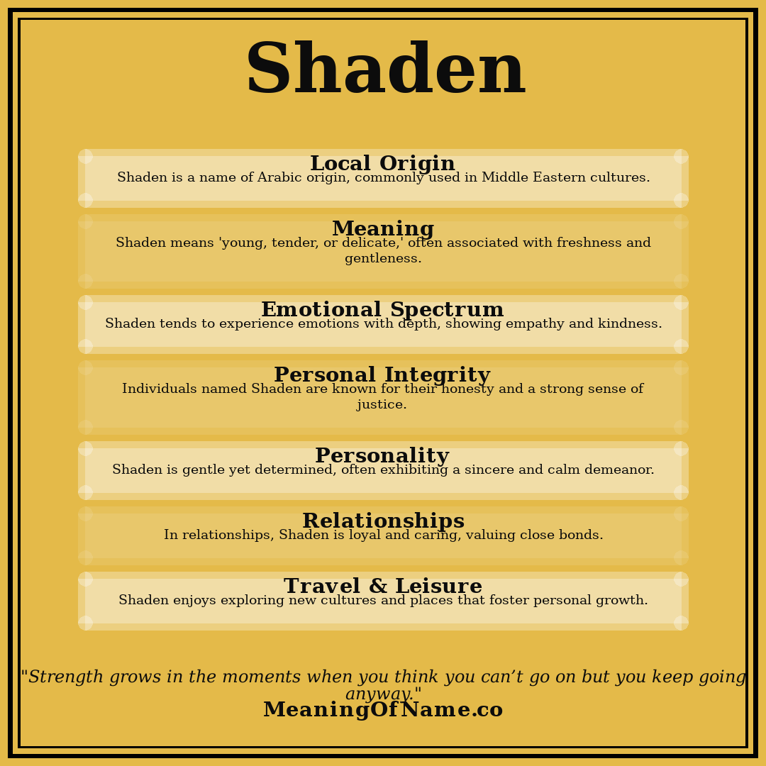 Shaden name meaning poster