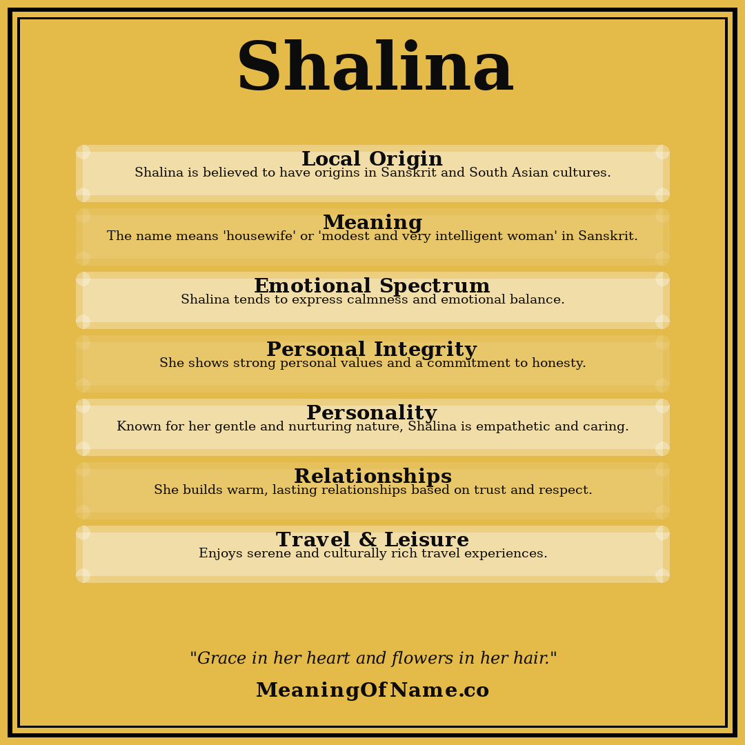 Shalina name meaning poster