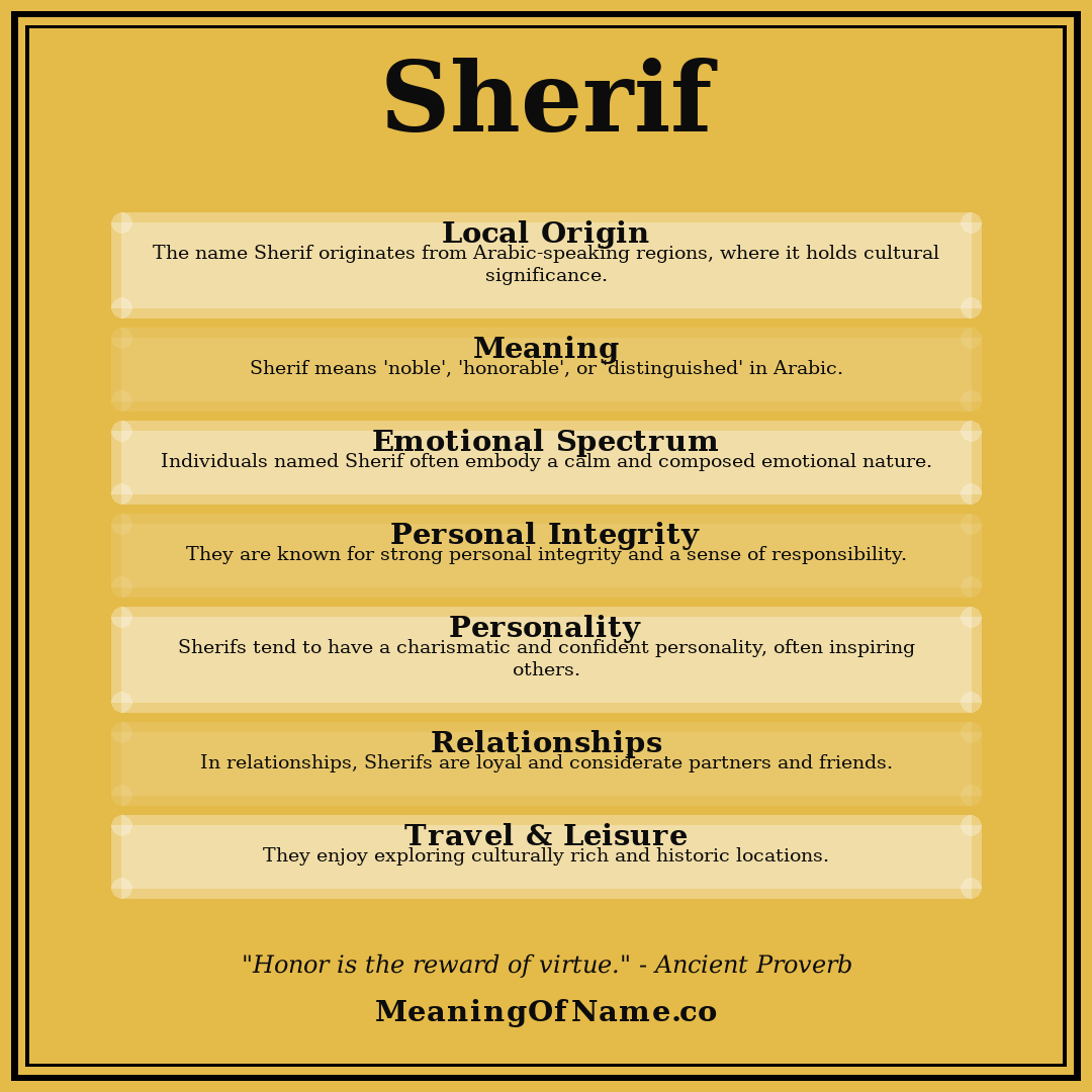 Sherif name meaning poster