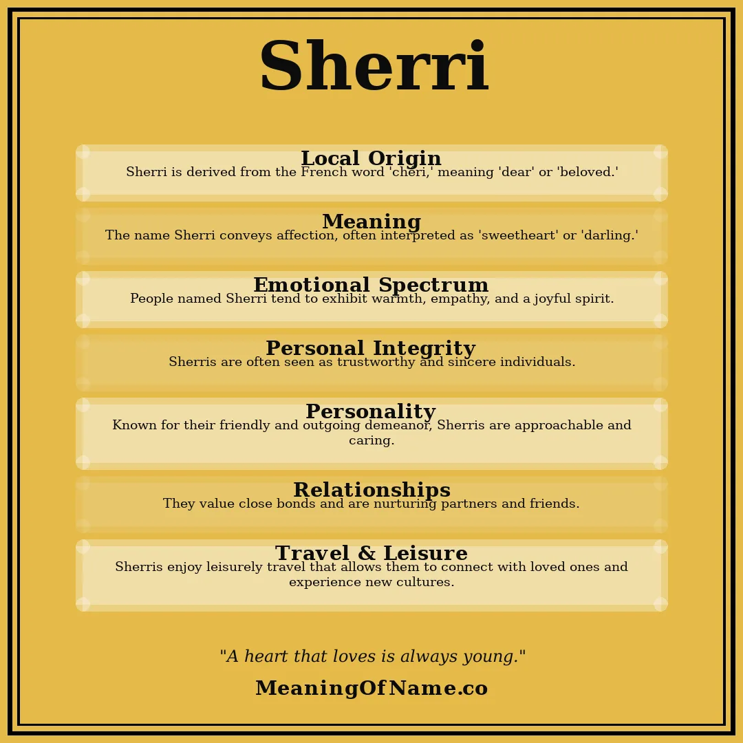 Sherri name meaning poster
