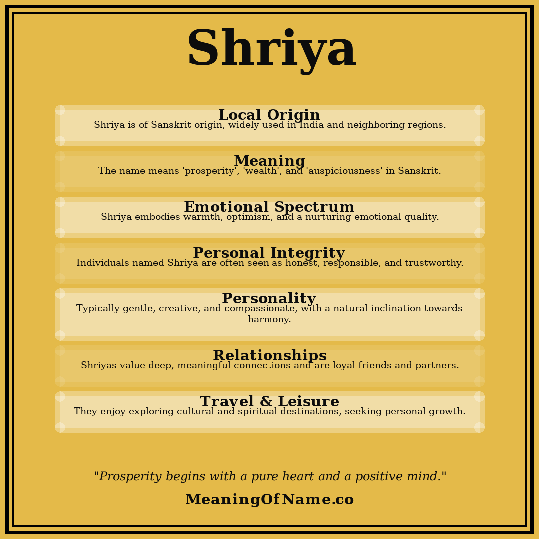 Shriya name meaning poster