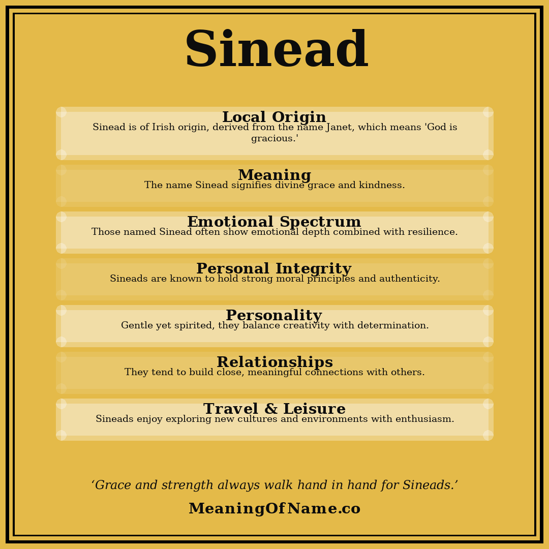 Sinead name meaning poster