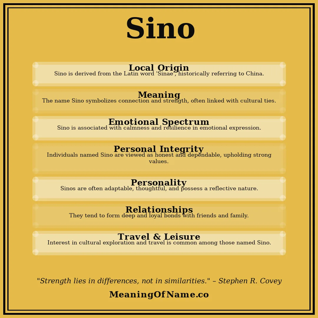 Sino name meaning poster