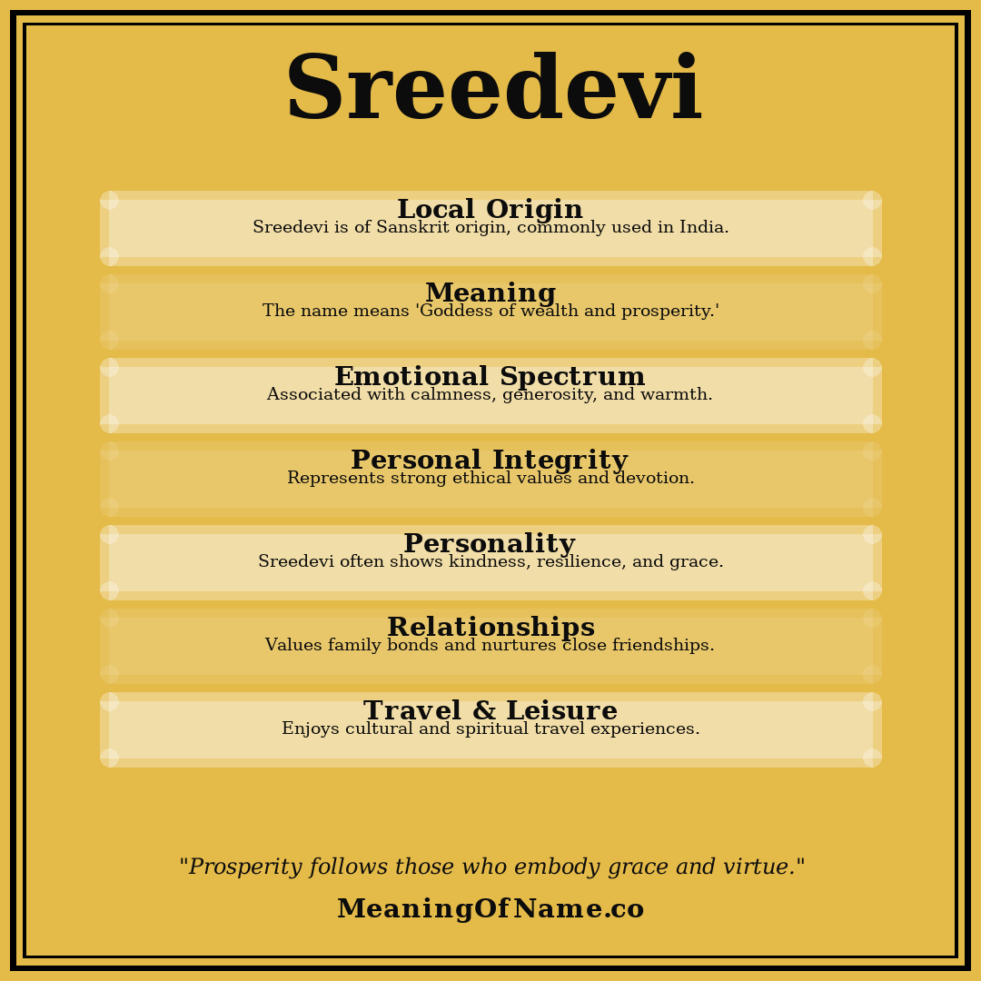 Sreedevi name meaning poster