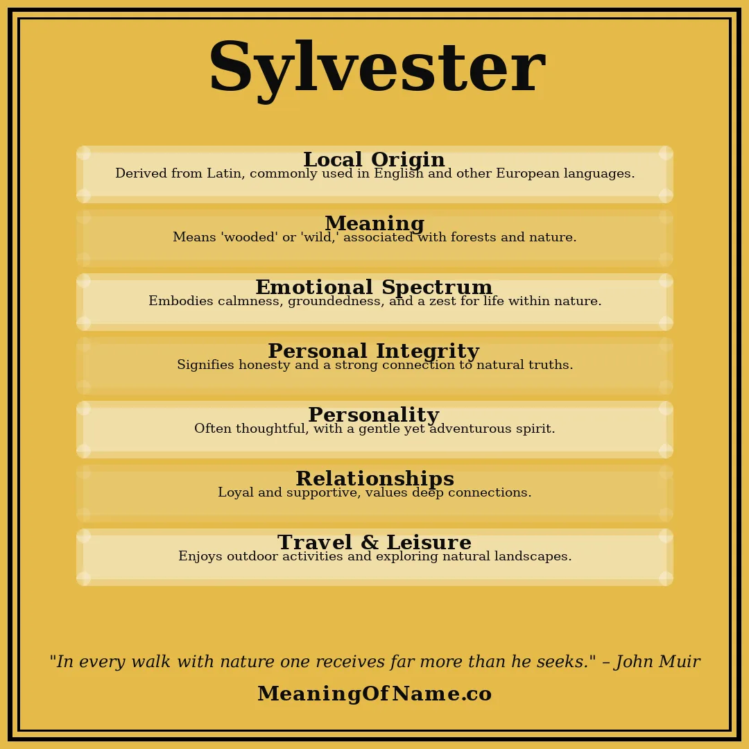 Sylvester name meaning poster