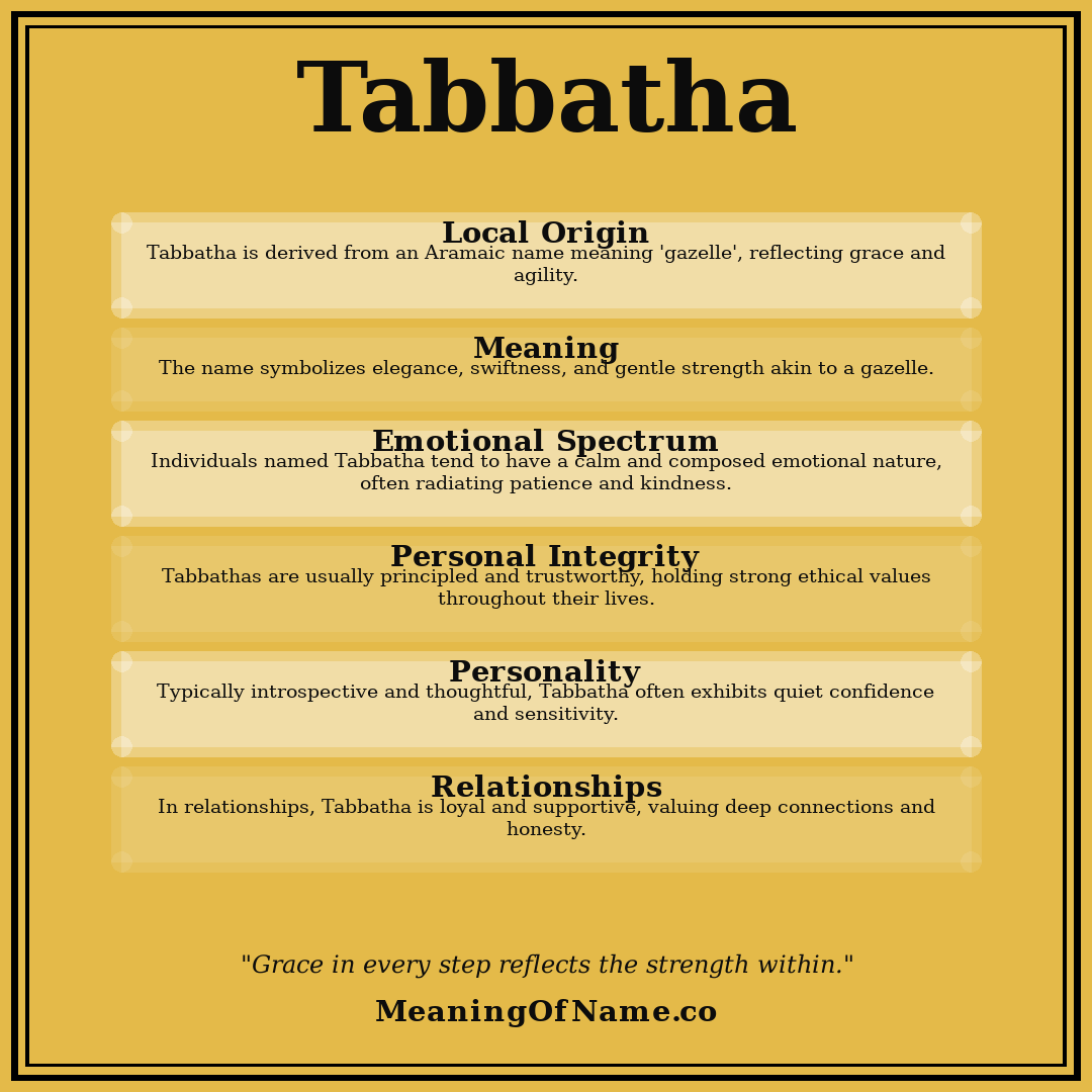 Tabbatha name meaning poster