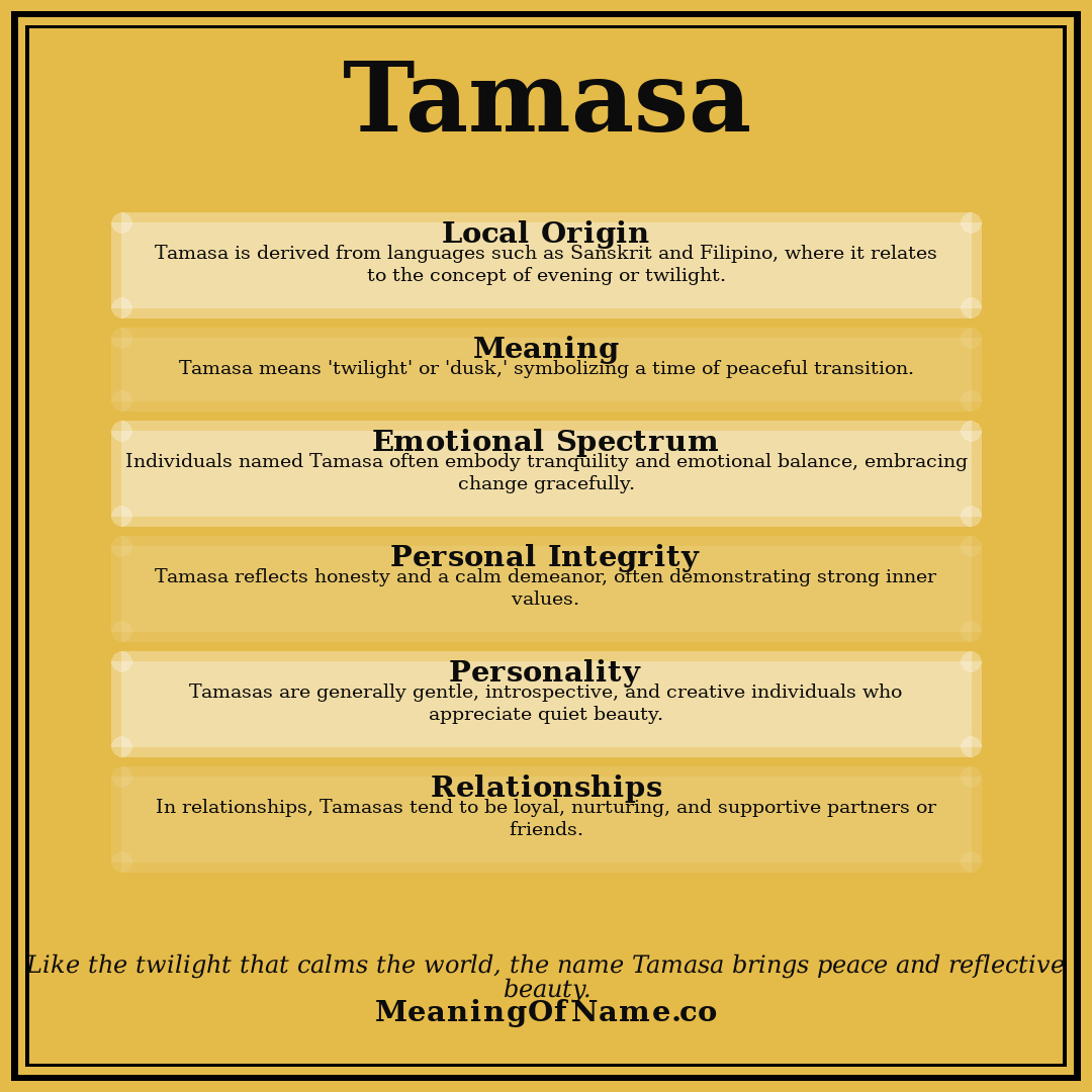 Tamasa name meaning poster