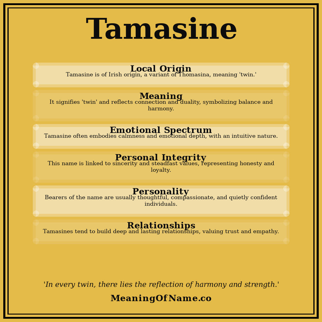 Tamasine name meaning poster