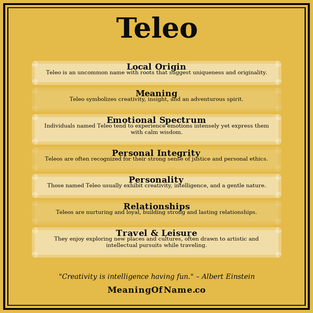 Teleo name meaning poster