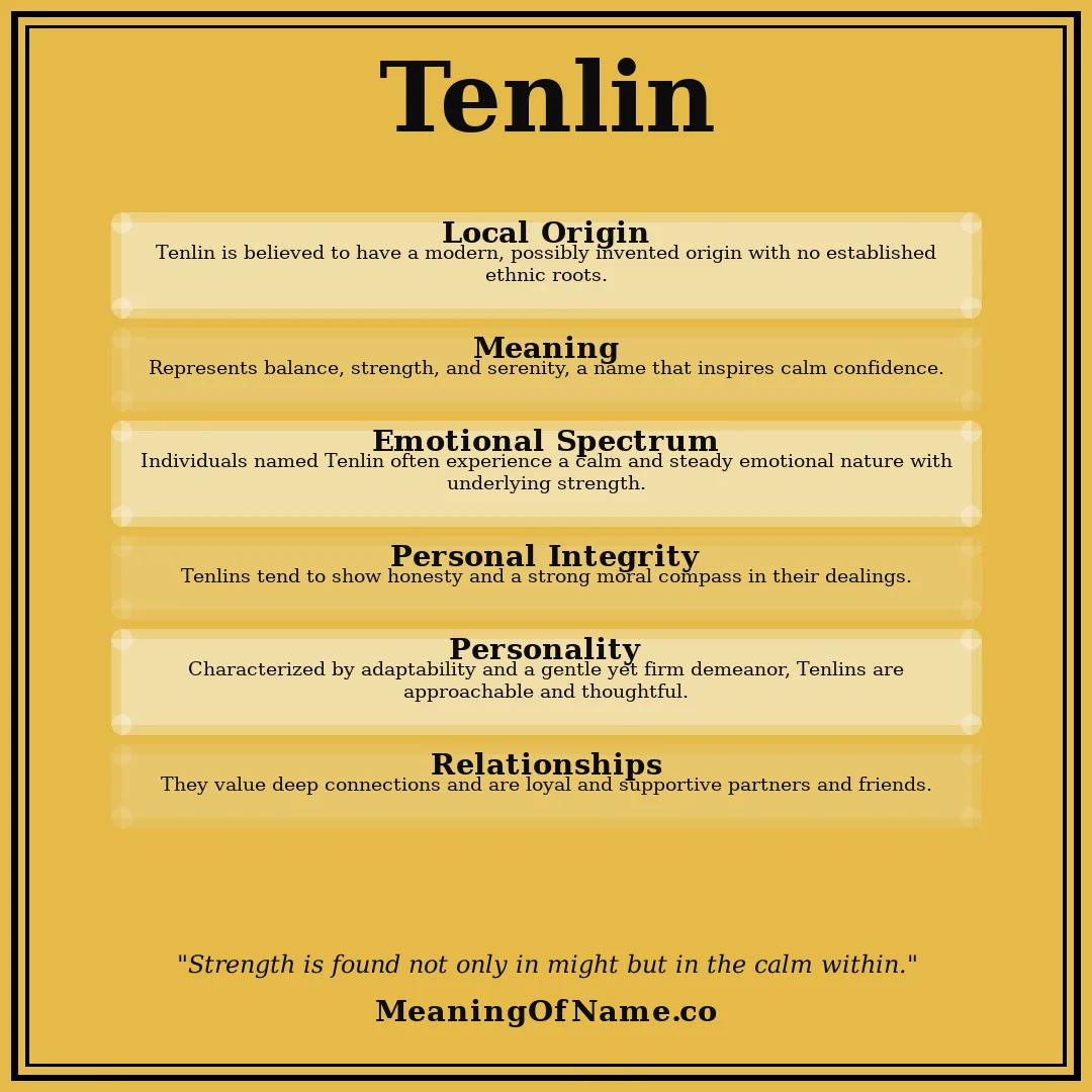 Tenlin name meaning poster