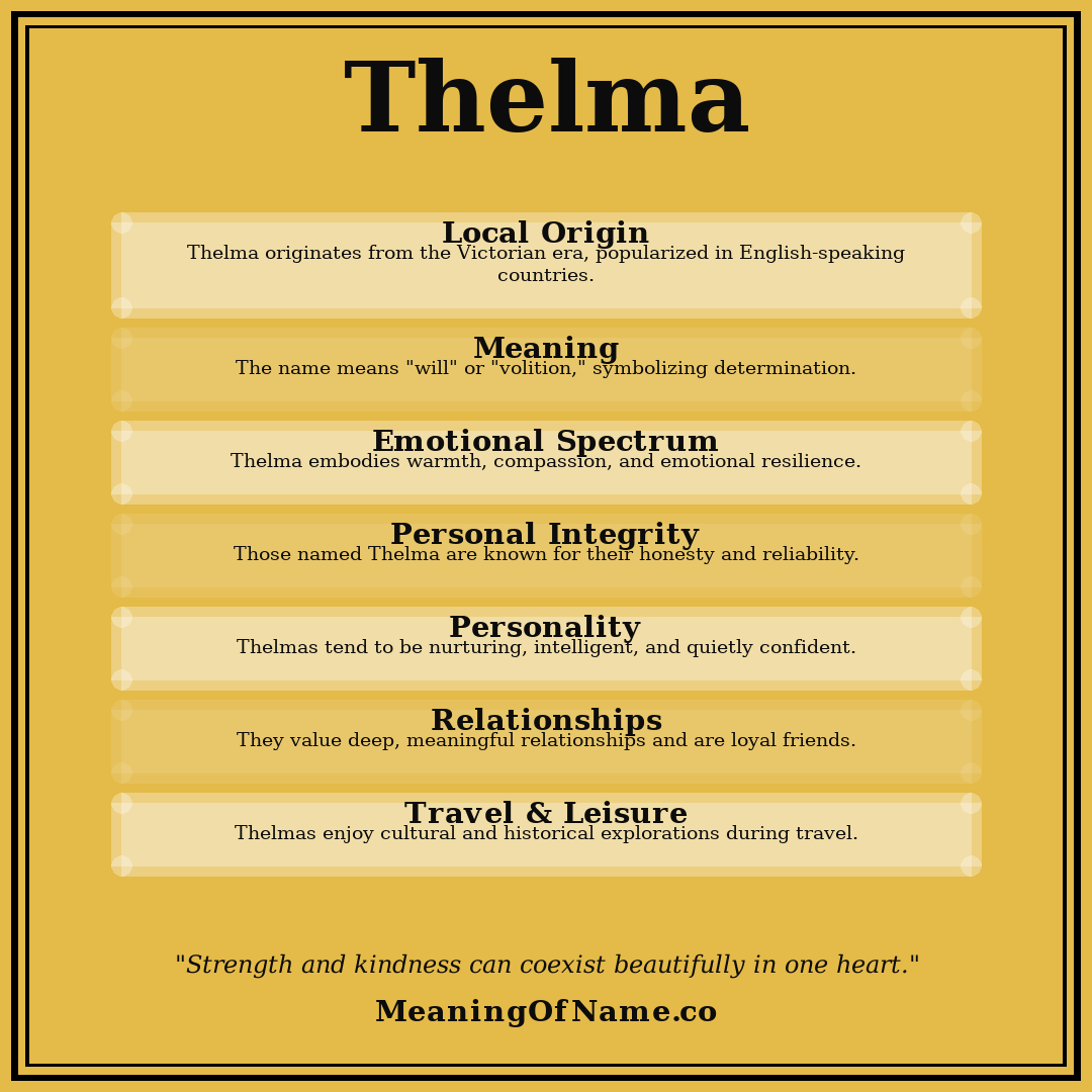 Thelma name meaning poster