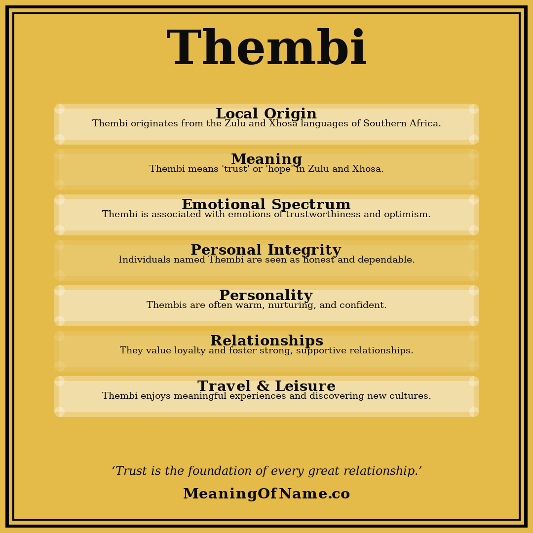Thembi name meaning poster