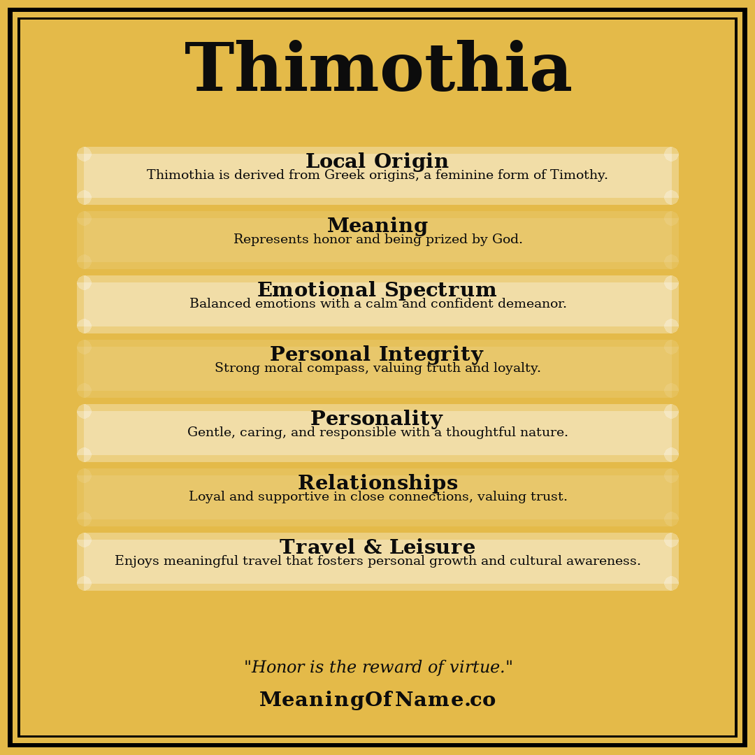 Thimothia name meaning poster