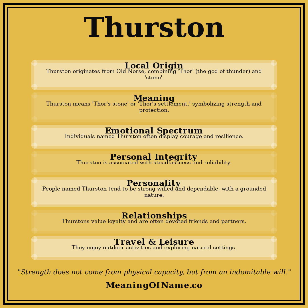 Thurston name meaning poster