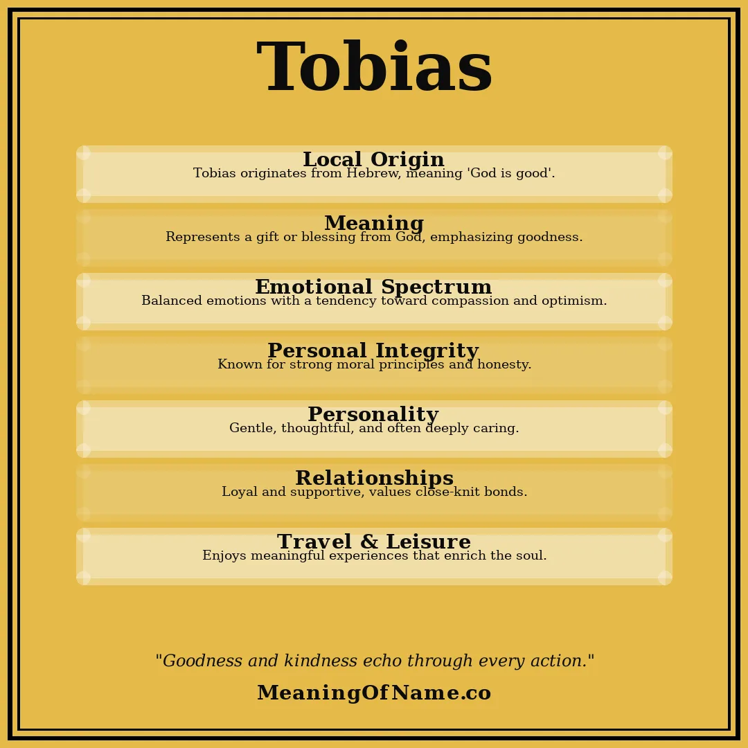 Tobias name meaning poster
