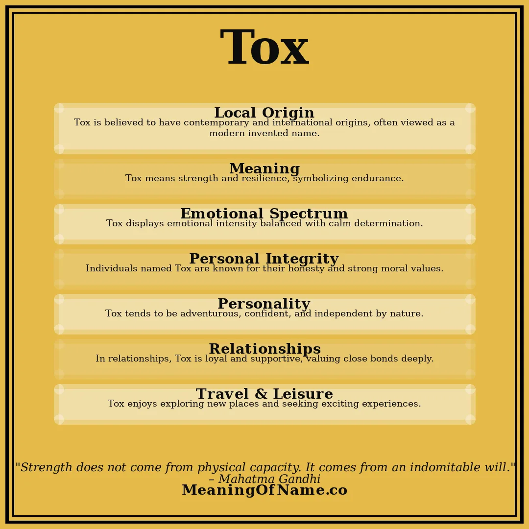 Tox name meaning poster